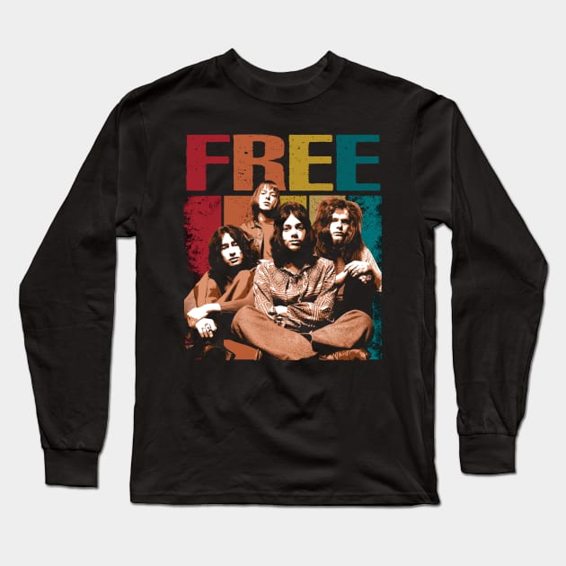 All Right Now Attire Frees Band Tees, Capture the Freedom of Rock in Every Thread Long Sleeve T-Shirt by Insect Exoskeleton